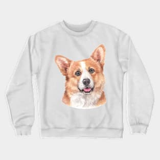 Cute Pembroke Welsh Corgi Watercolor Art Crewneck Sweatshirt